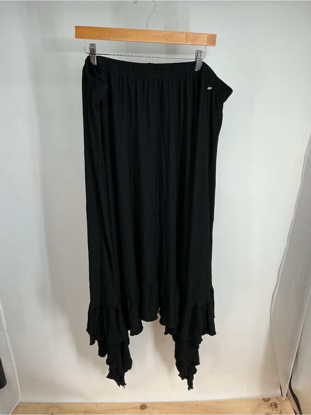 Killstar Black Ruffle Hem Maxi Skirt Size 4XL